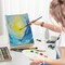 Paint Set, Acrylic Paint Canvas Set, 34 PCS Painting Kit with 18 Acrylic Paints, 4 Canvas Panels, Drawing Pad, Wood Easel, Ideal for Art Lovers and Creative Painting